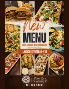 Grove City Brewing Co New Menu Launch April 28 | Plum Run Winery Spring Menu