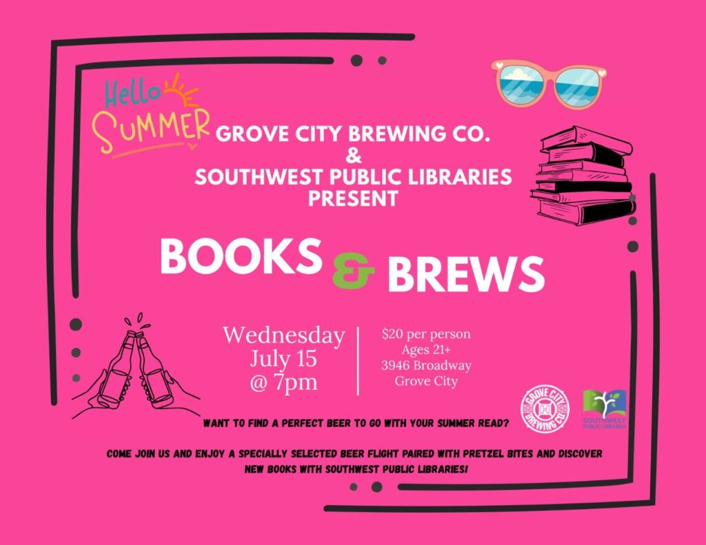 Books & Brews Returns to Grove City Brewing Co. This July